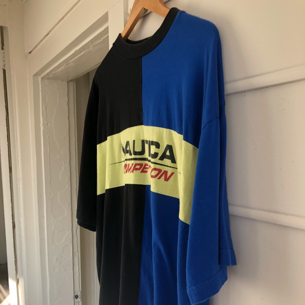 Vintage Nautica competition split tee